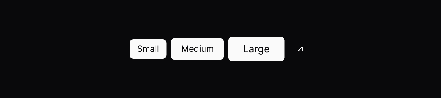 Sizes: Small, medium and large, plus the square icon size.