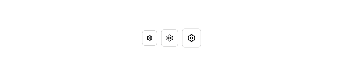 Sizes: Small, medium and large squares.