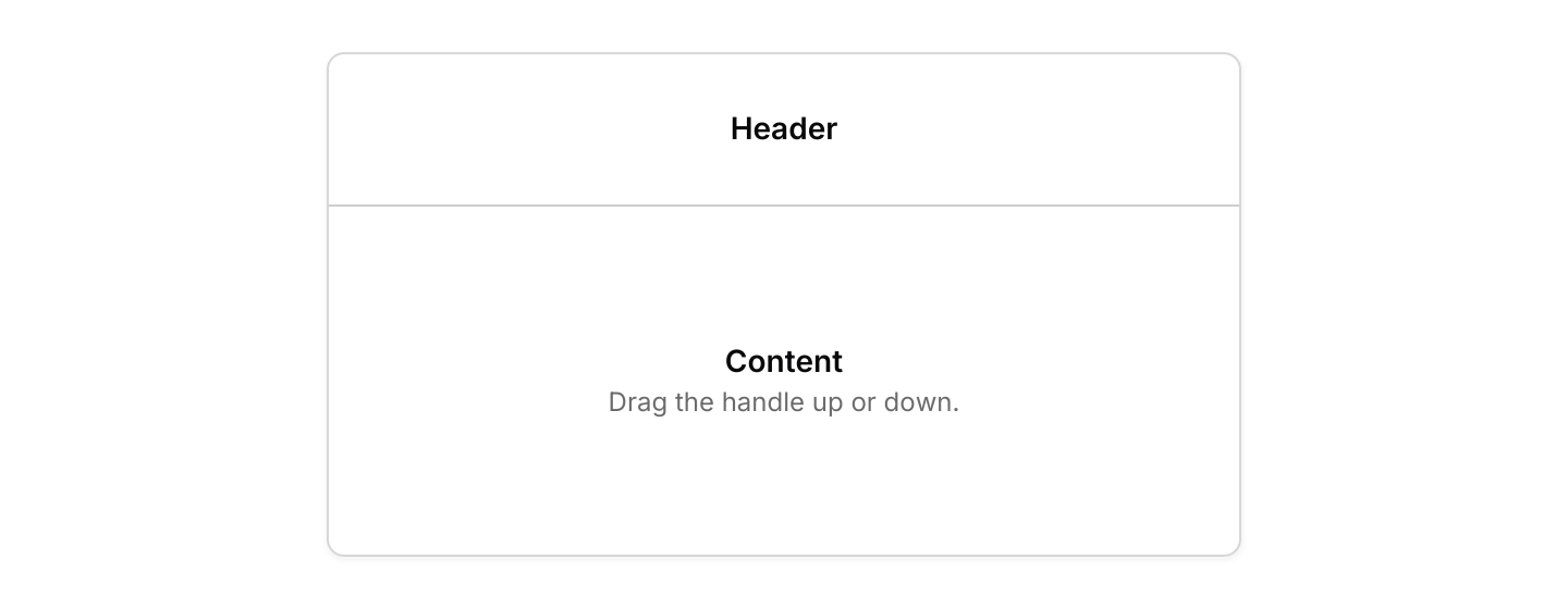 Vertical: A header and content stacked in a column.