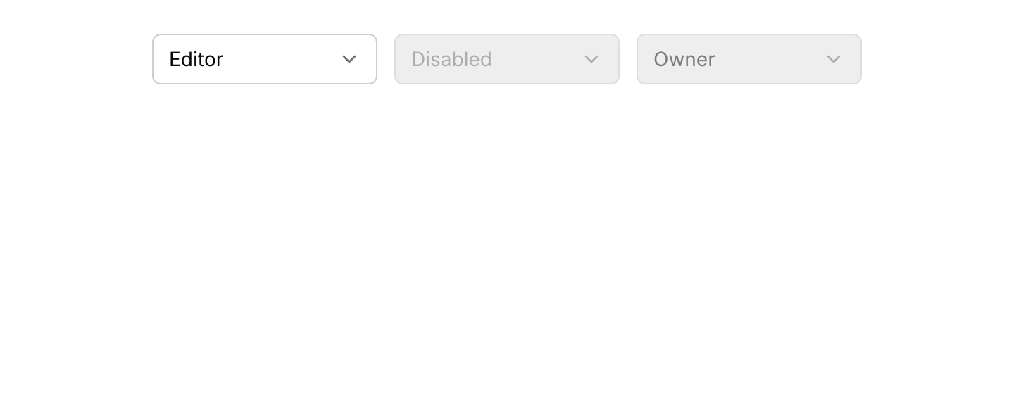 States: Enum options, with enabled and disabled selects.