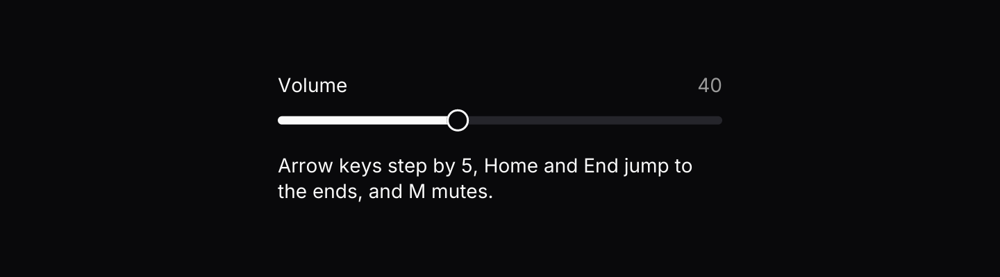 Keyboard shortcuts: Arrow keys, Home and End through the default keymap, plus an added binding.