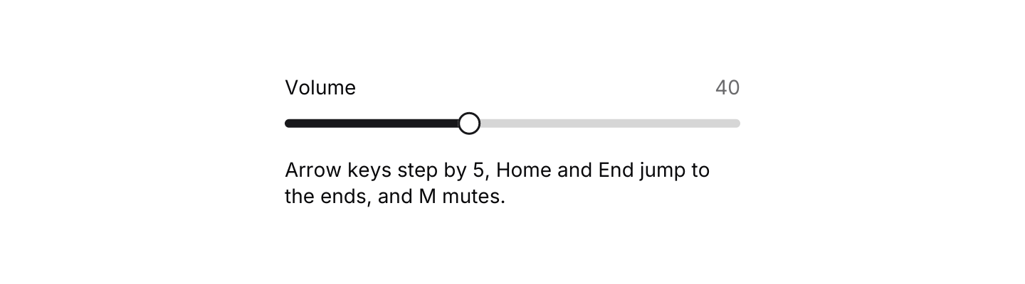 Keyboard shortcuts: Arrow keys, Home and End through the default keymap, plus an added binding.
