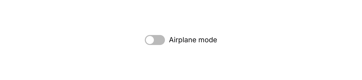 Default: A labelled switch bound to a bool.
